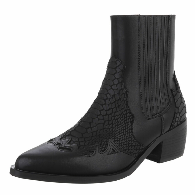 Ciocate toc gros western - negru dama