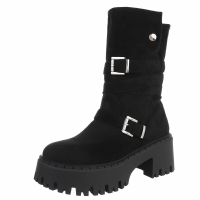 Western- & Cizme Biker - negru dama