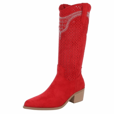 Western- & Cizme Biker - redsuede dama