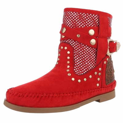 Western- & Cizme Biker - rosu dama