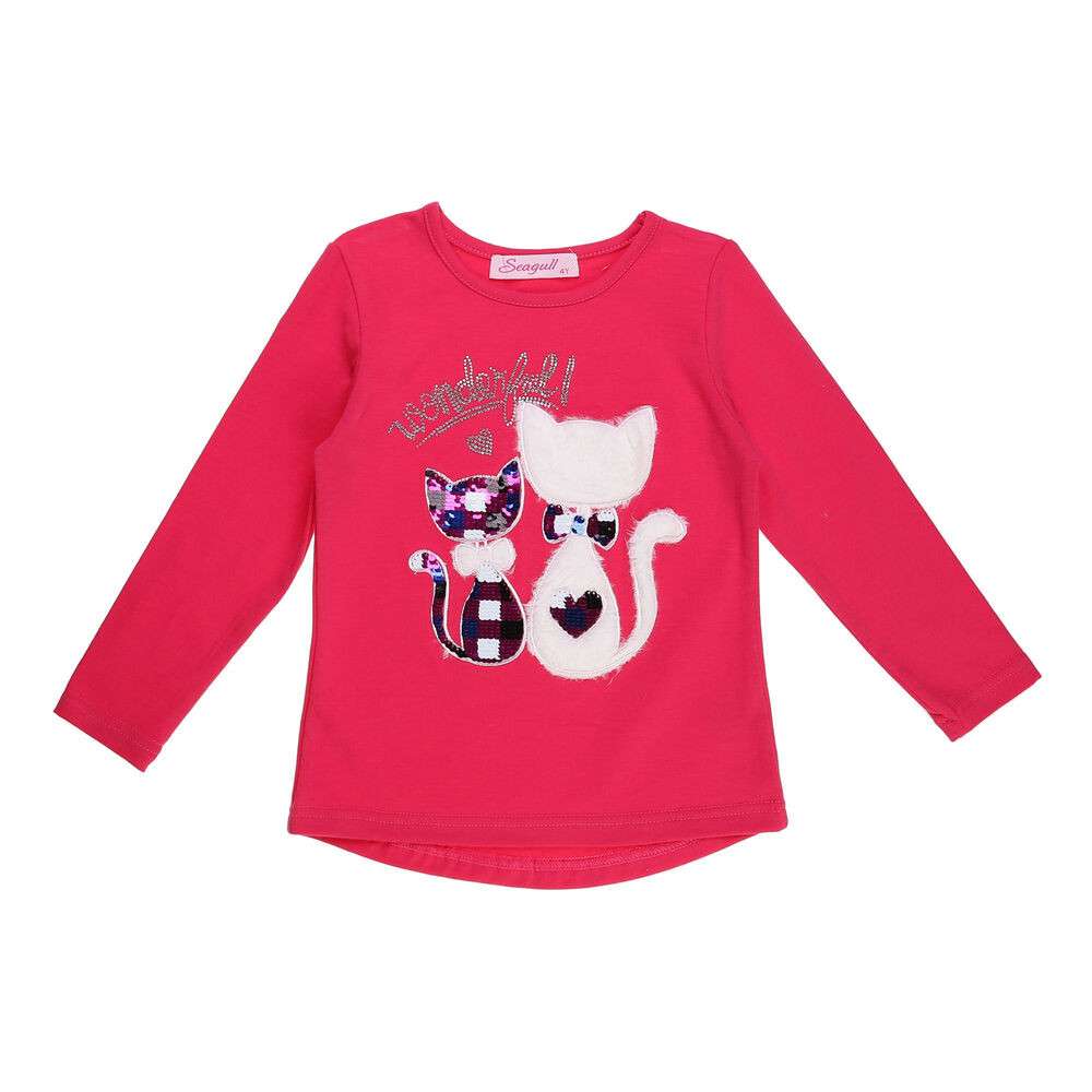 Bluza cu pisici - roz copii