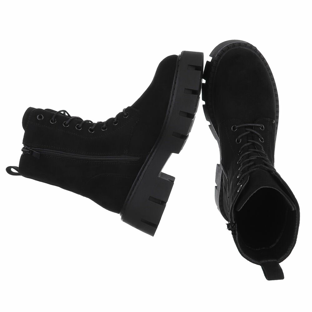 SchnA?rstiefeletten - blacksuede dama