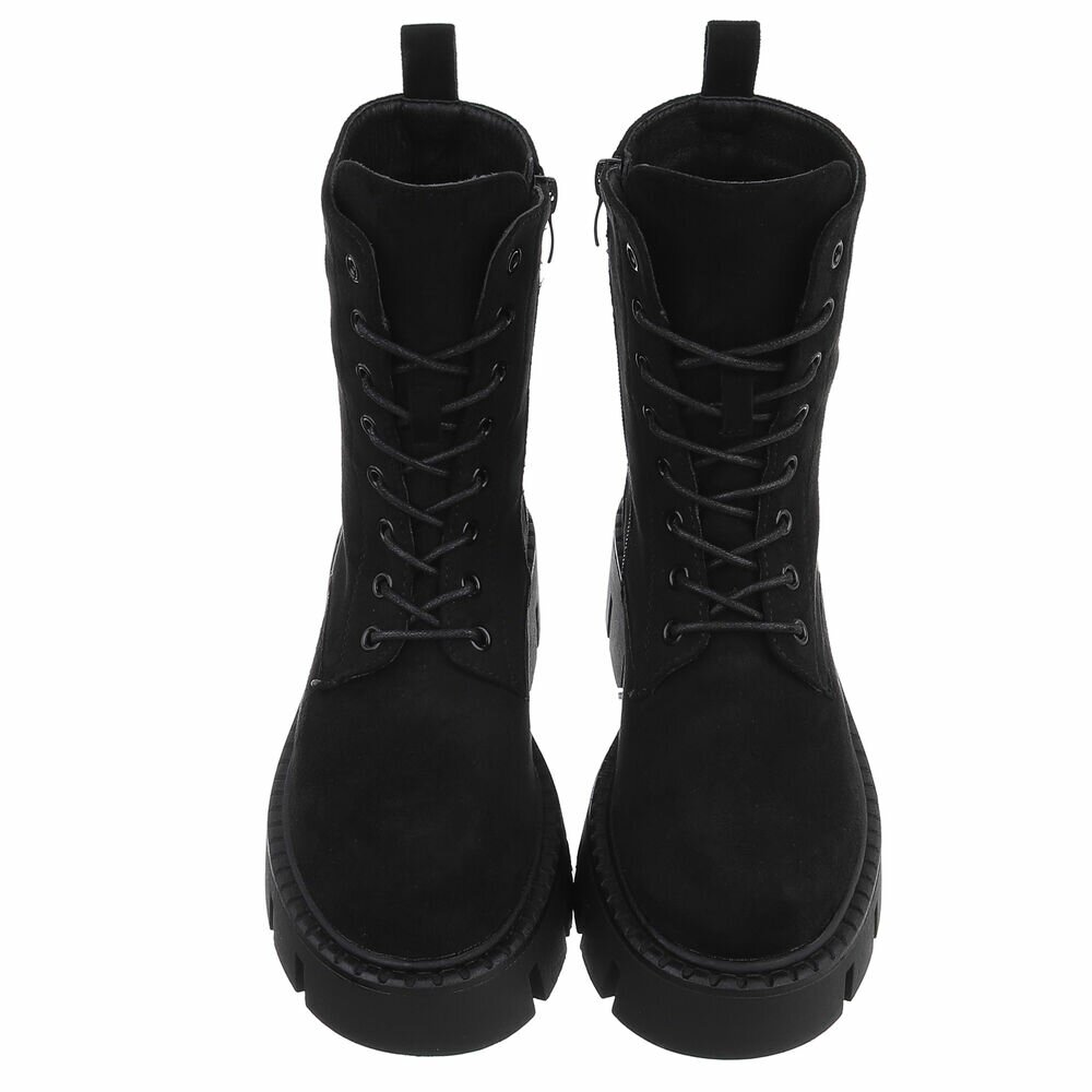 SchnA?rstiefeletten - blacksuede dama