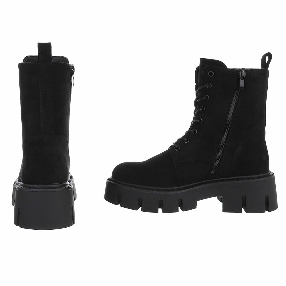SchnA?rstiefeletten - blacksuede dama