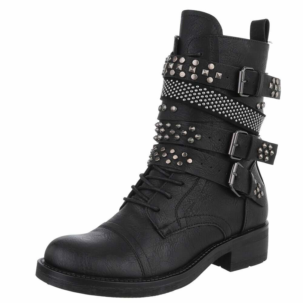 SchnA?rstiefeletten - negru dama
