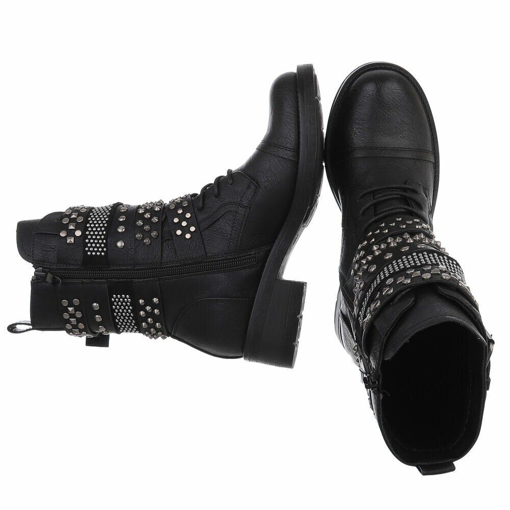 SchnA?rstiefeletten - negru dama