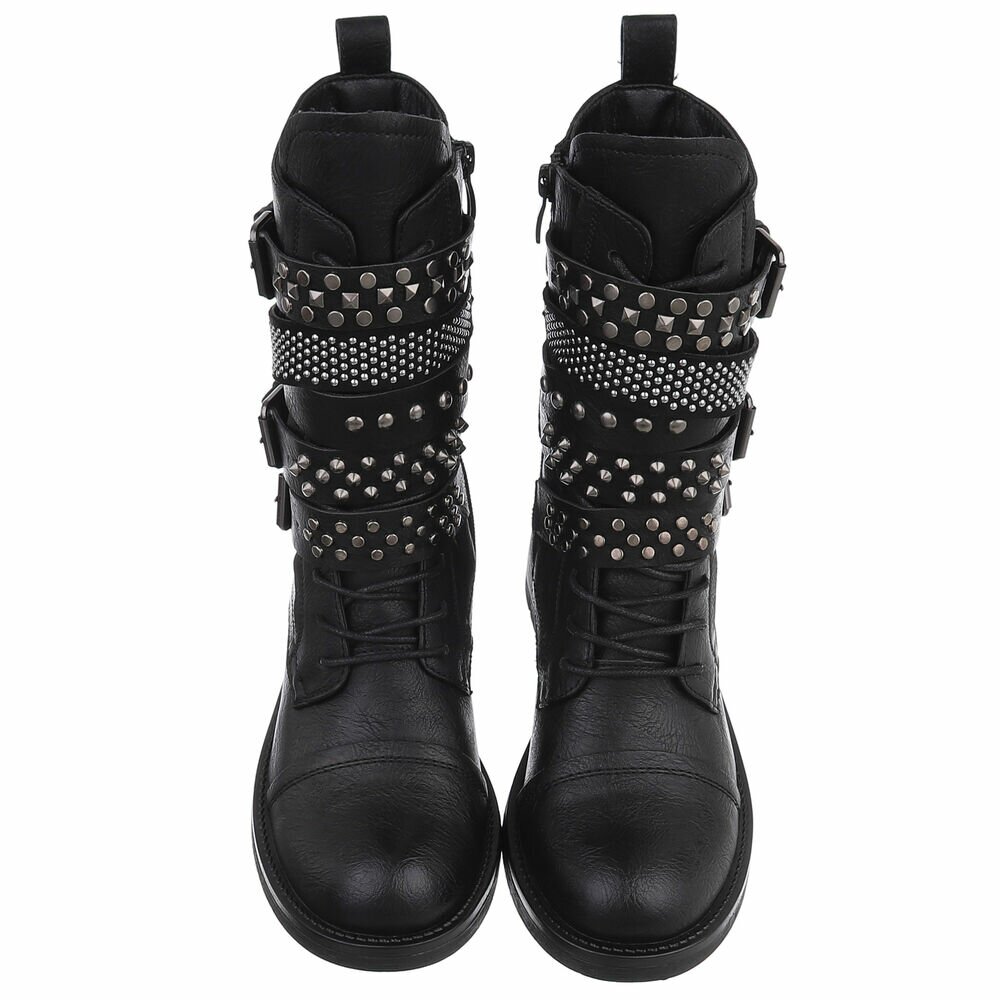 SchnA?rstiefeletten - negru dama