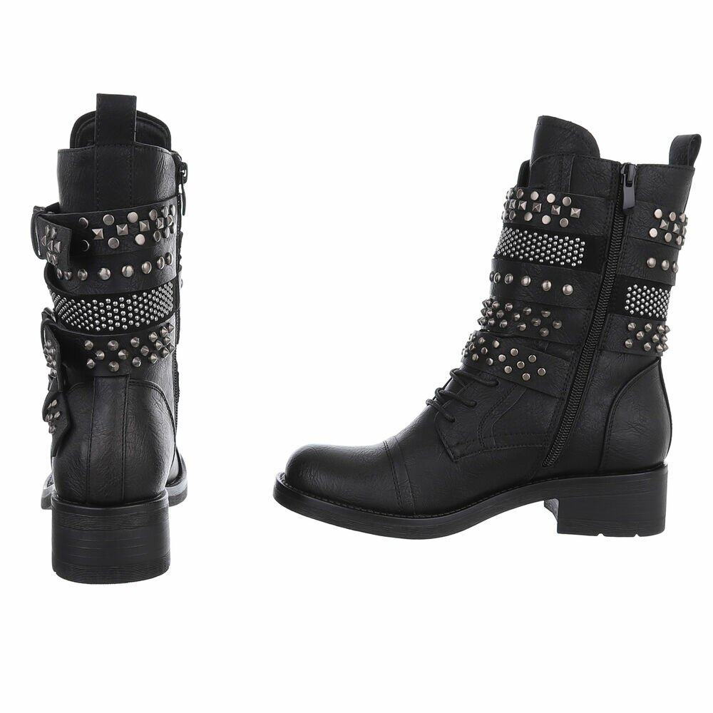 SchnA?rstiefeletten - negru dama