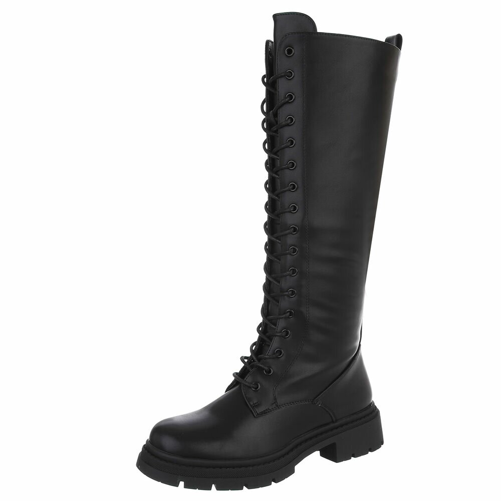 SchnA?rstiefel - negru dama