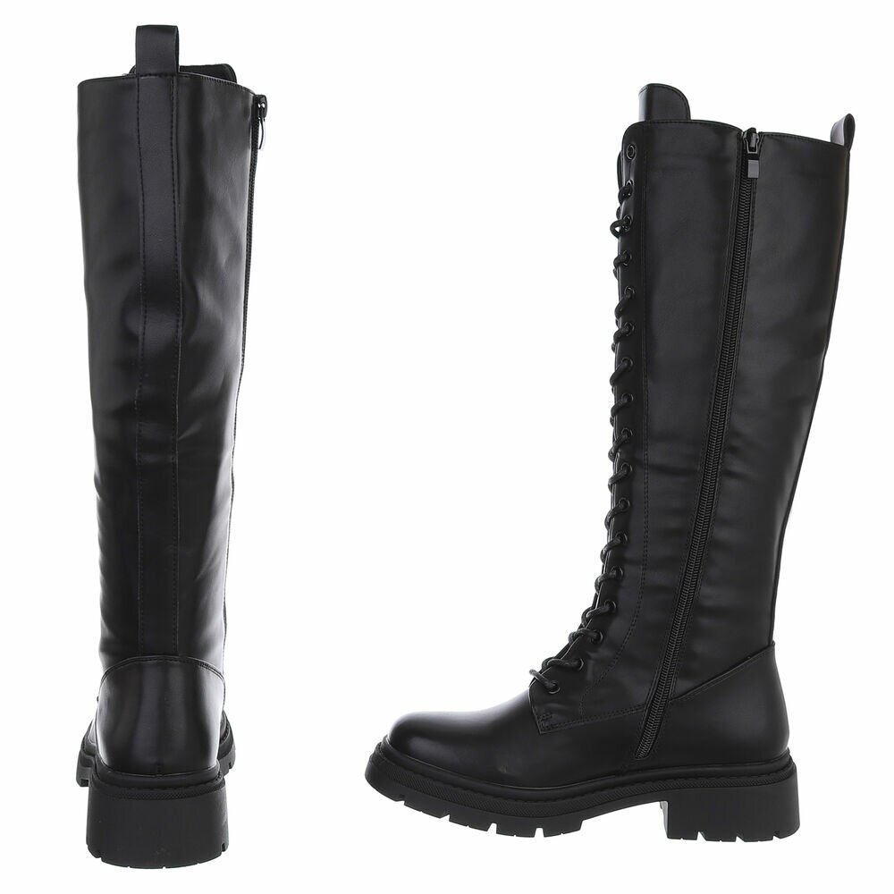SchnA?rstiefel - negru dama