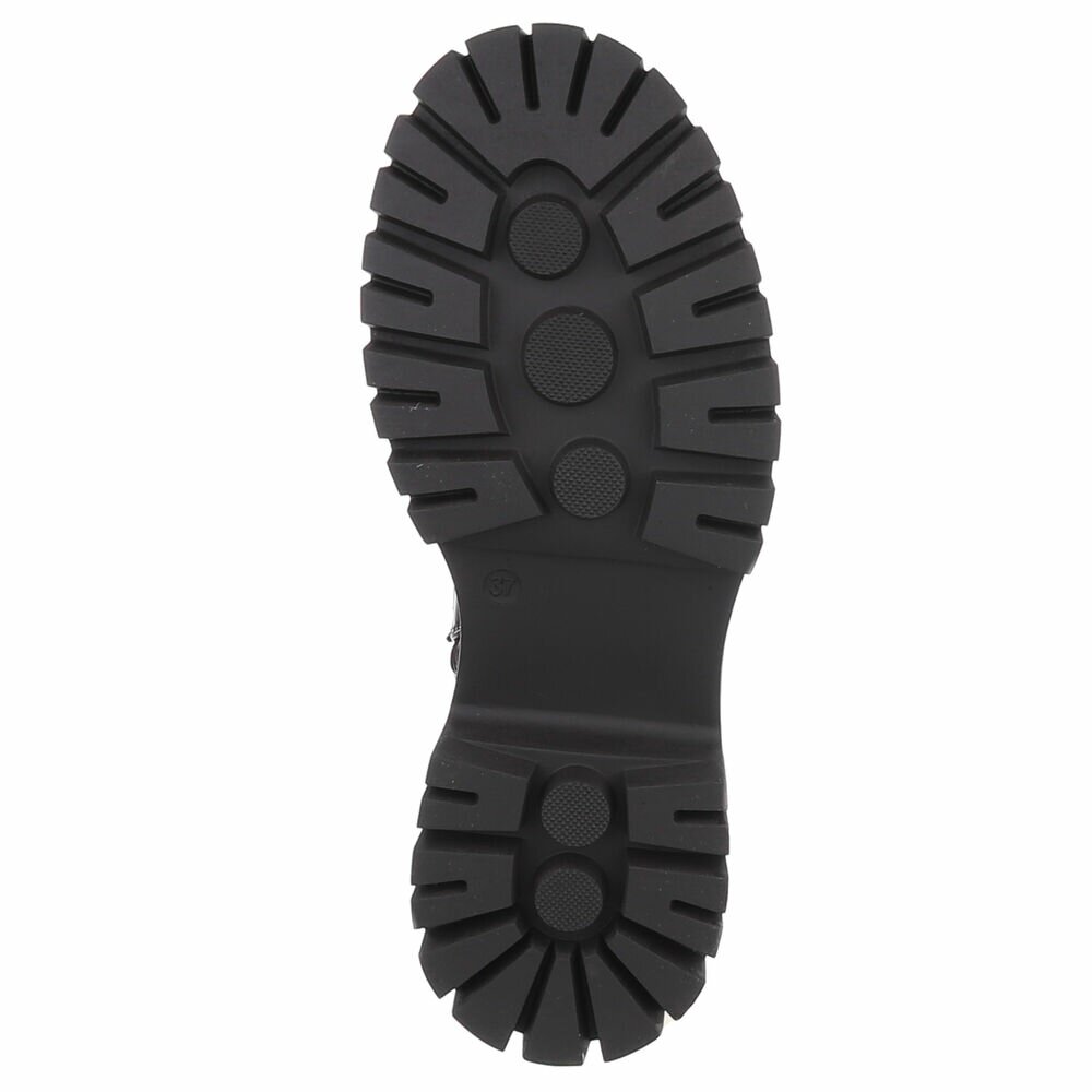 Ghete cu siret si talpa groasa - negru dama
