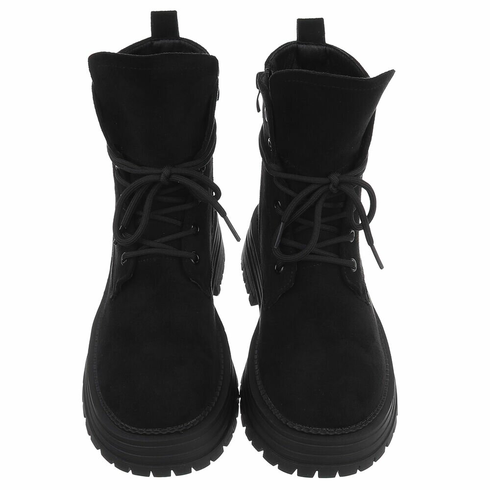 SchnA?rstiefeletten - negru dama