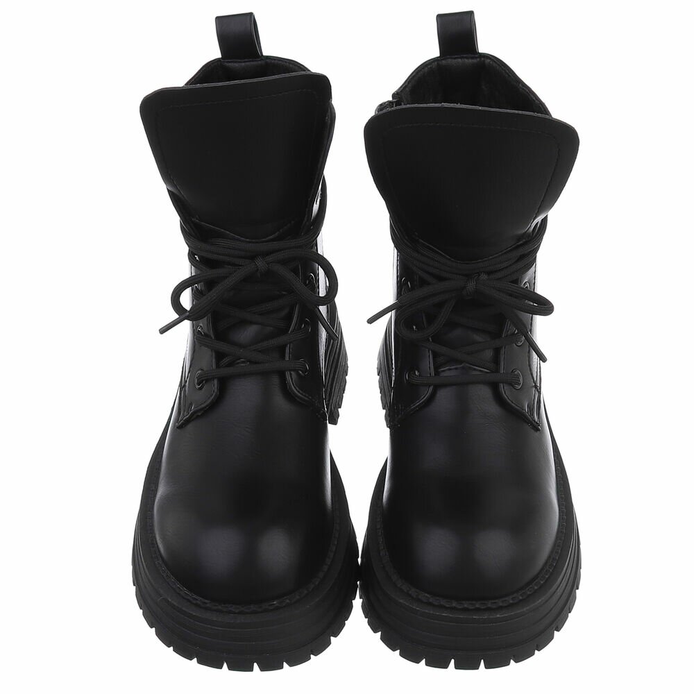 SchnA?rstiefeletten - negru dama
