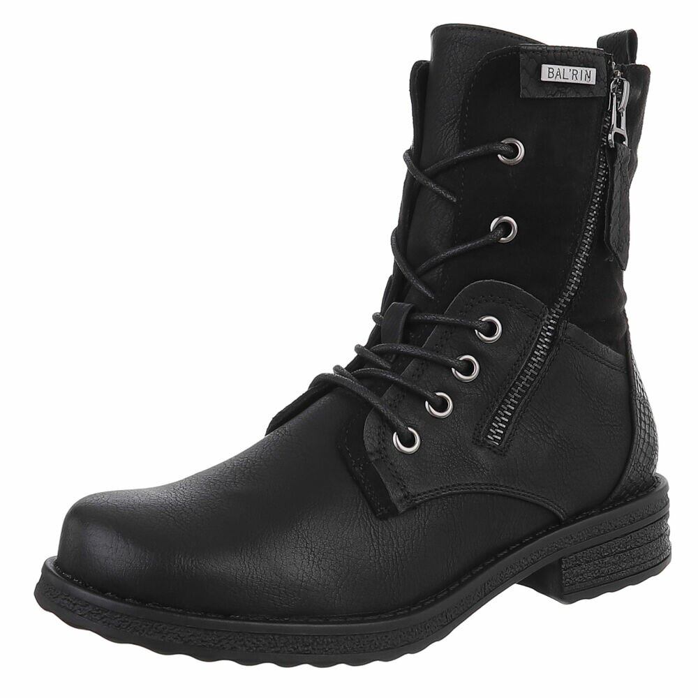 SchnA?rstiefeletten - negru dama