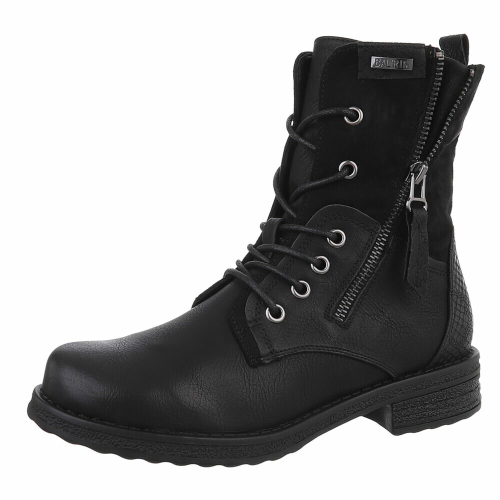 SchnA?rstiefeletten - negru dama