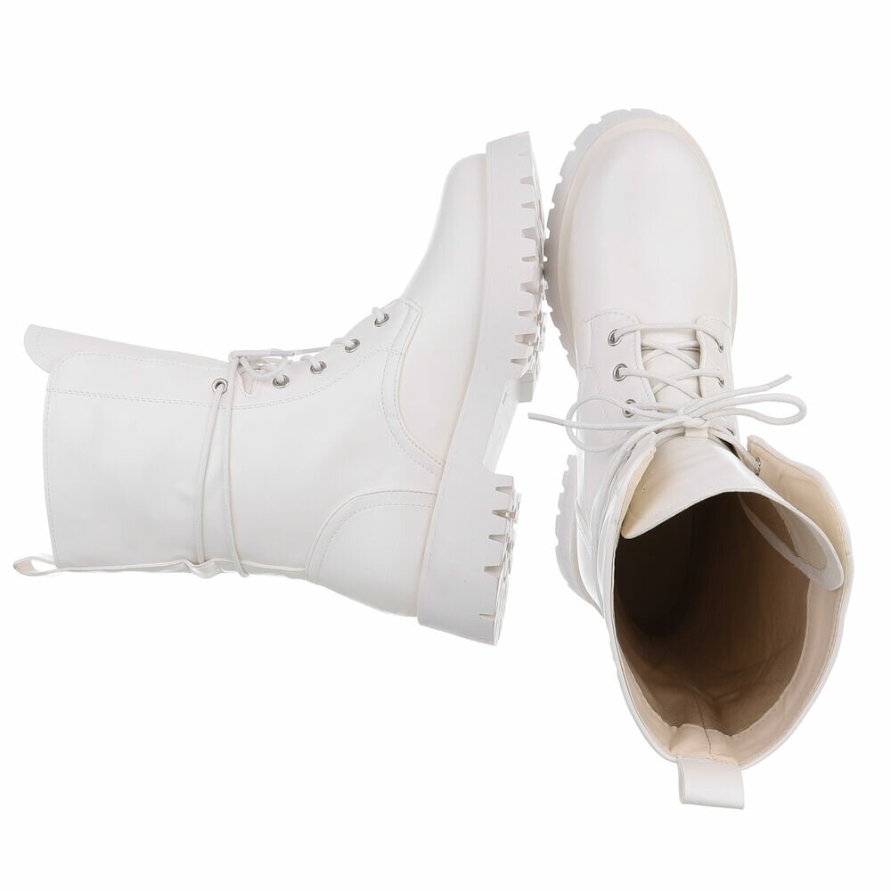 SchnA?rstiefeletten - alb dama