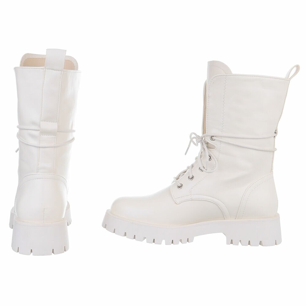 SchnA?rstiefeletten - alb dama