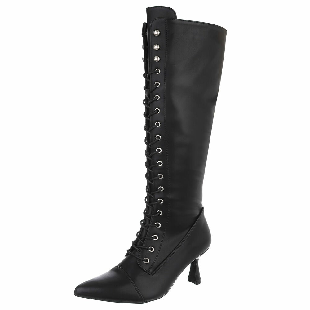 SchnA?rstiefel - negru dama