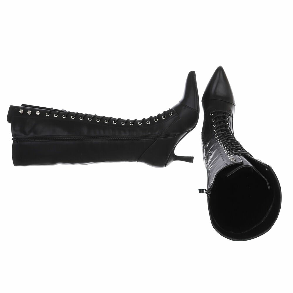 SchnA?rstiefel - negru dama