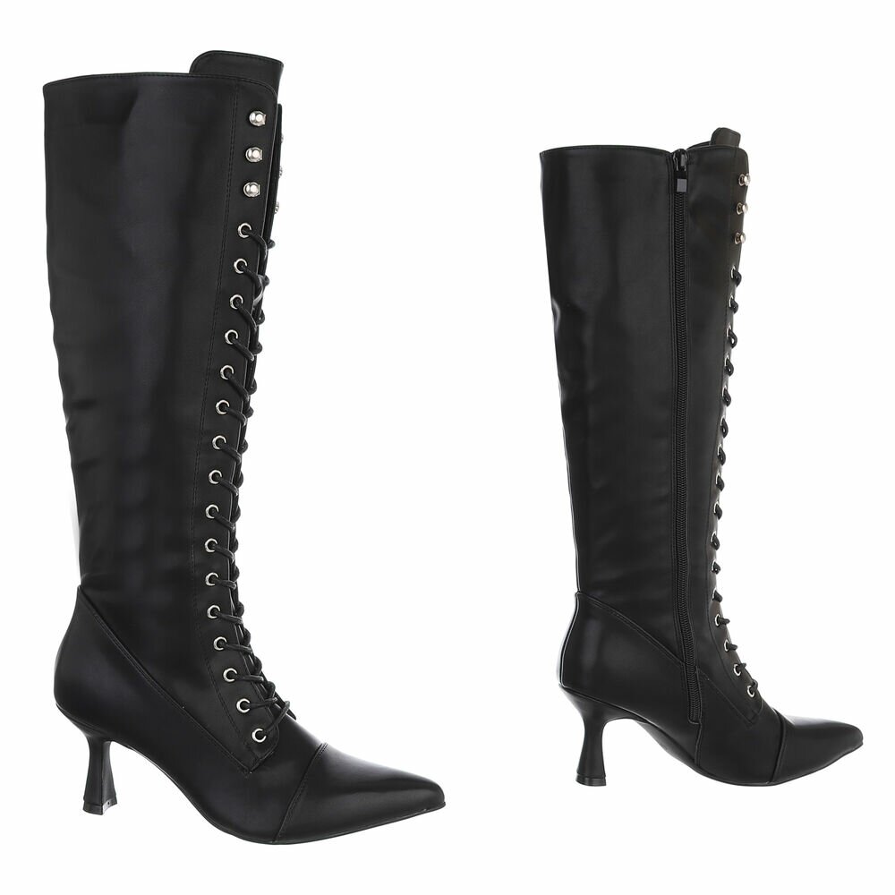 SchnA?rstiefel - negru dama