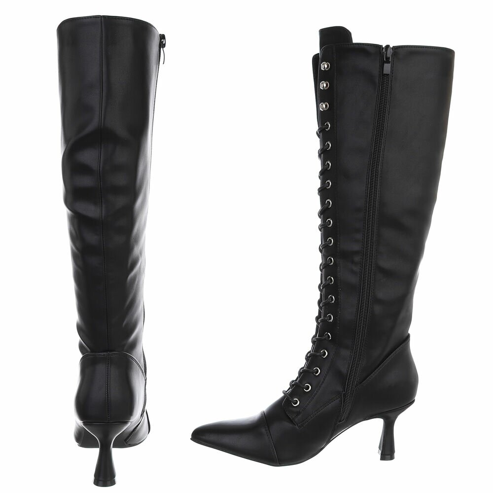 SchnA?rstiefel - negru dama