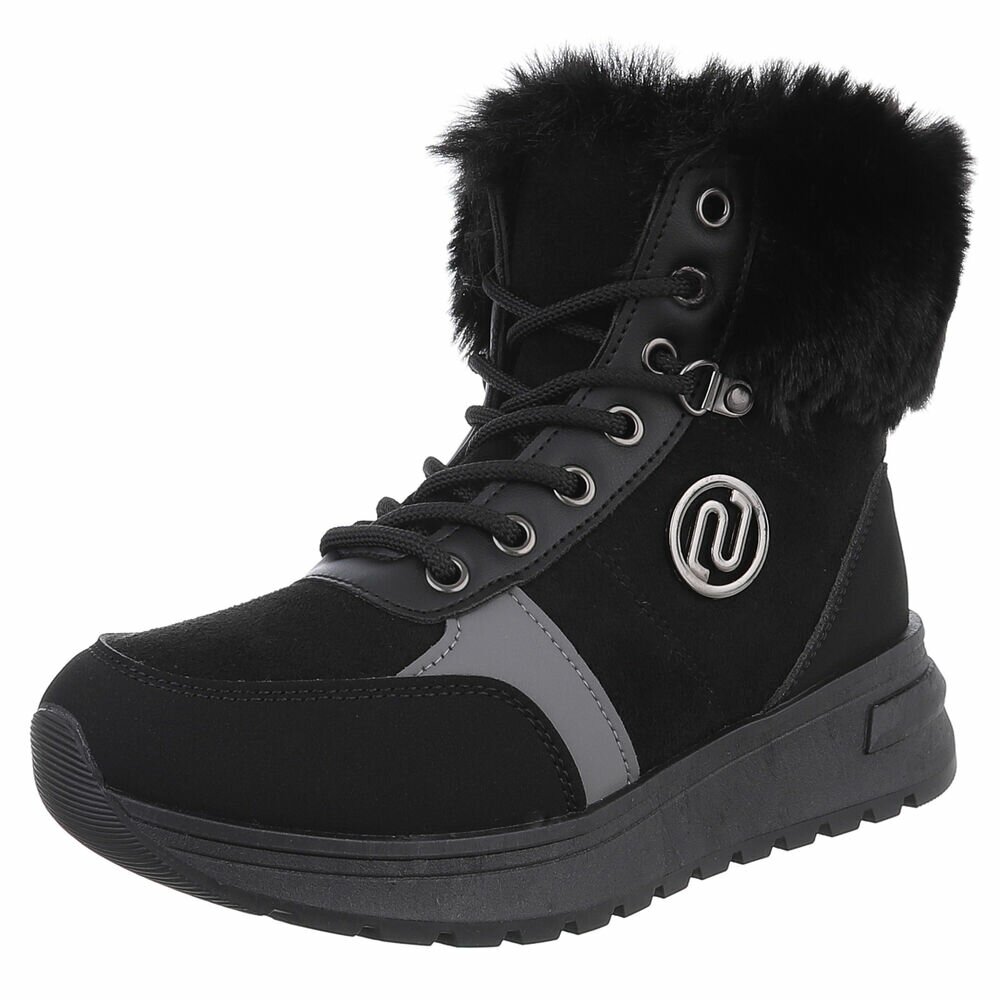 SchnA?rstiefeletten - negru dama