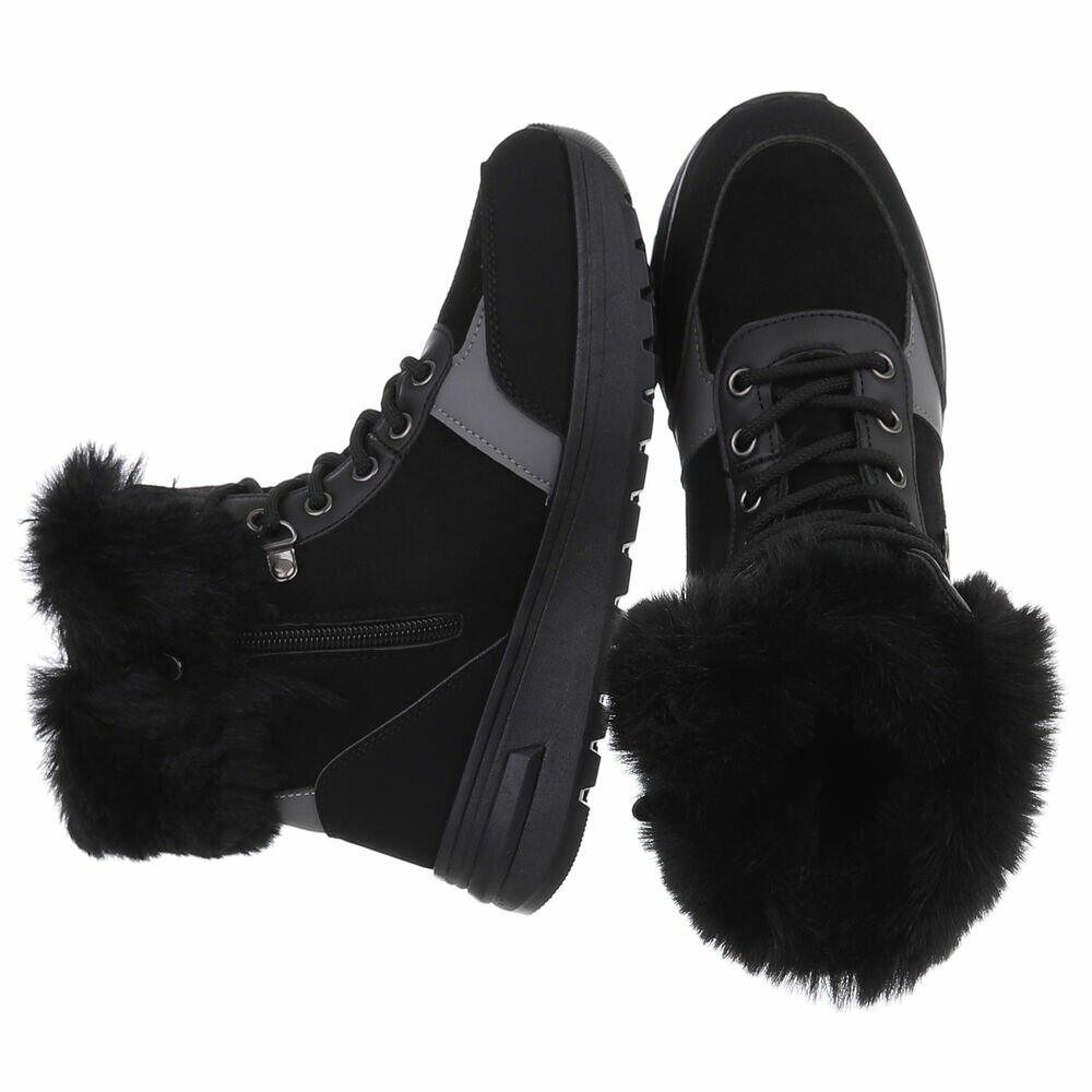 SchnA?rstiefeletten - negru dama