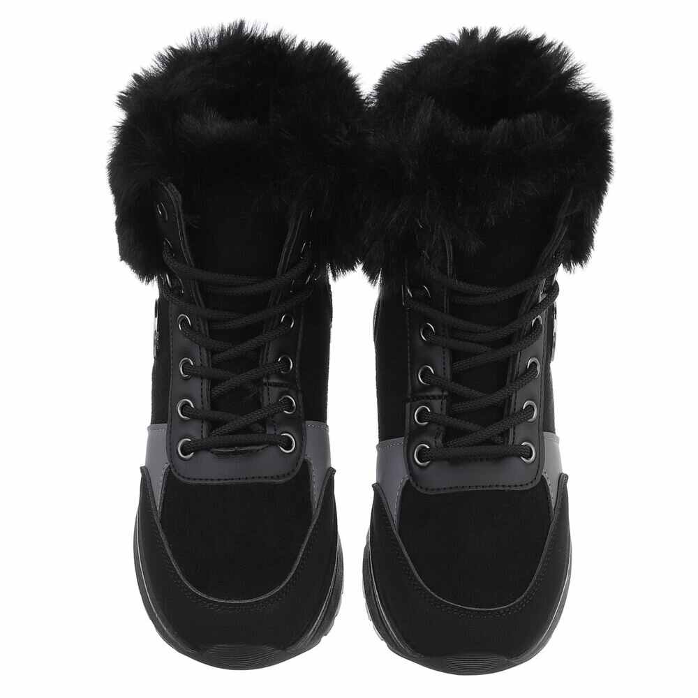 SchnA?rstiefeletten - negru dama