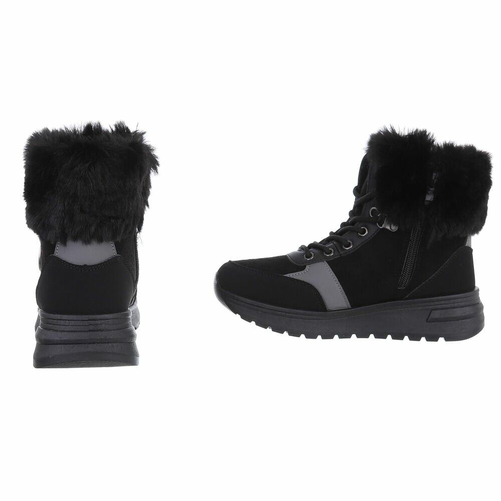 SchnA?rstiefeletten - negru dama