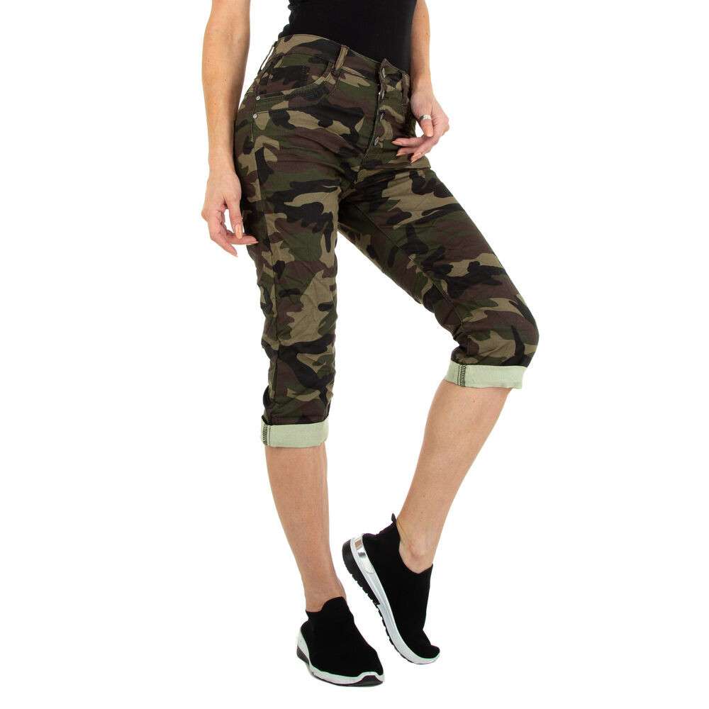 Blugi Capri- Colorful Premium - verde military dama