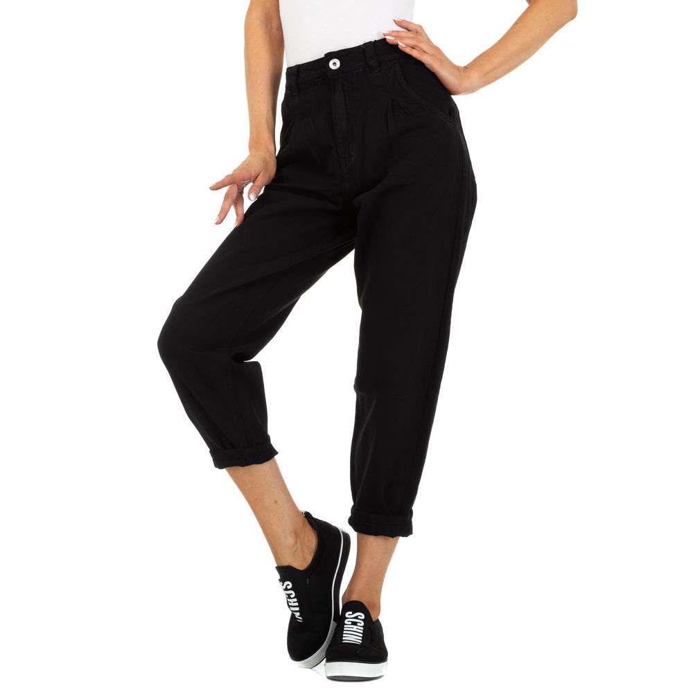 Blugi talie inalta M.Sara - negru dama