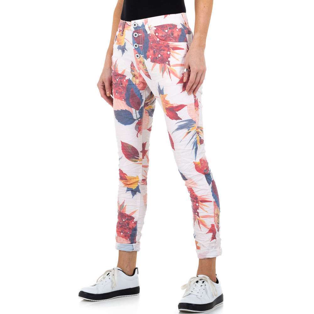 Pantaloni cu flori - Place du Jour roz pudrat dama