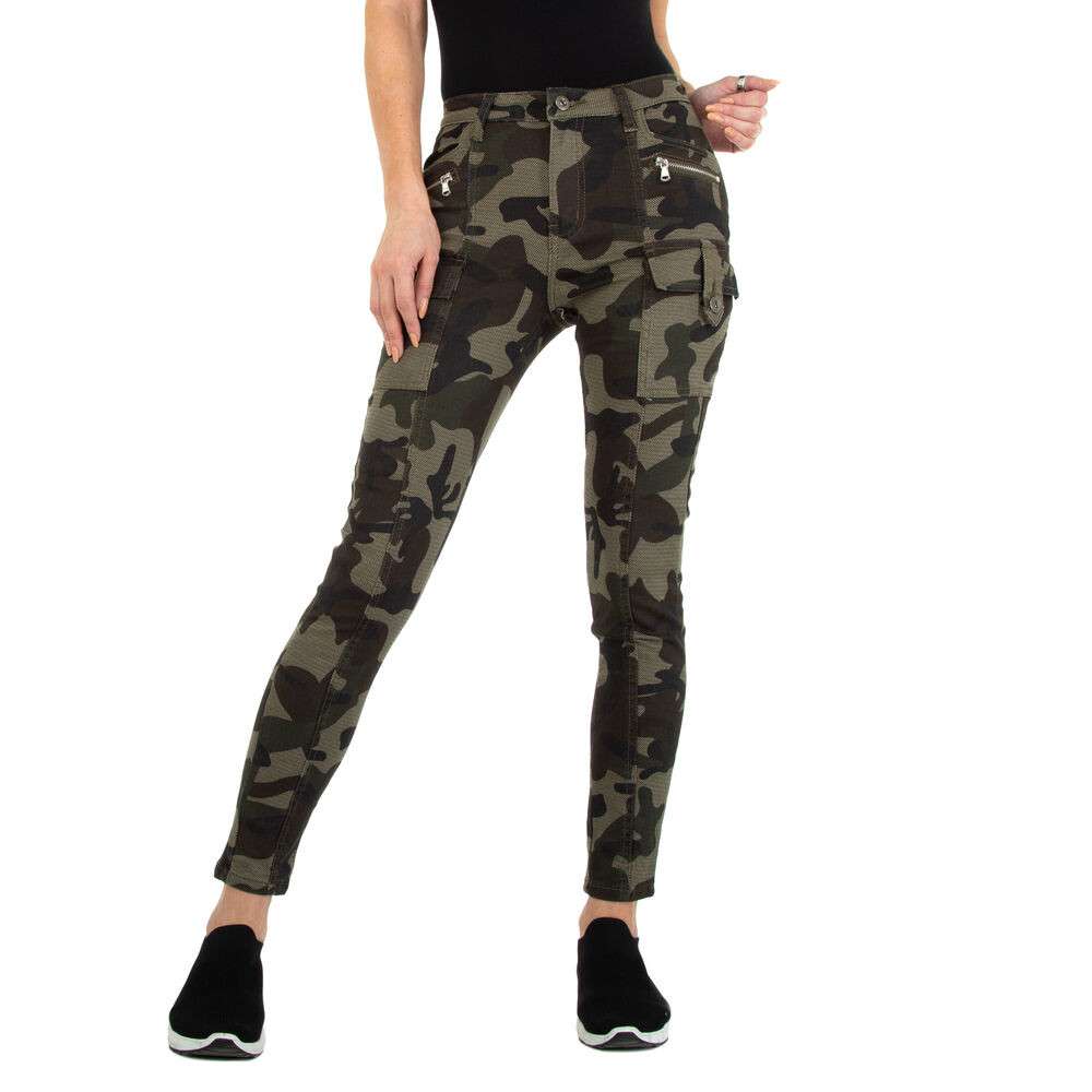 Blugi Skinny - Daysie verde military dama