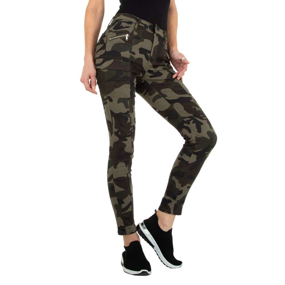 Blugi Skinny - Daysie verde military dama