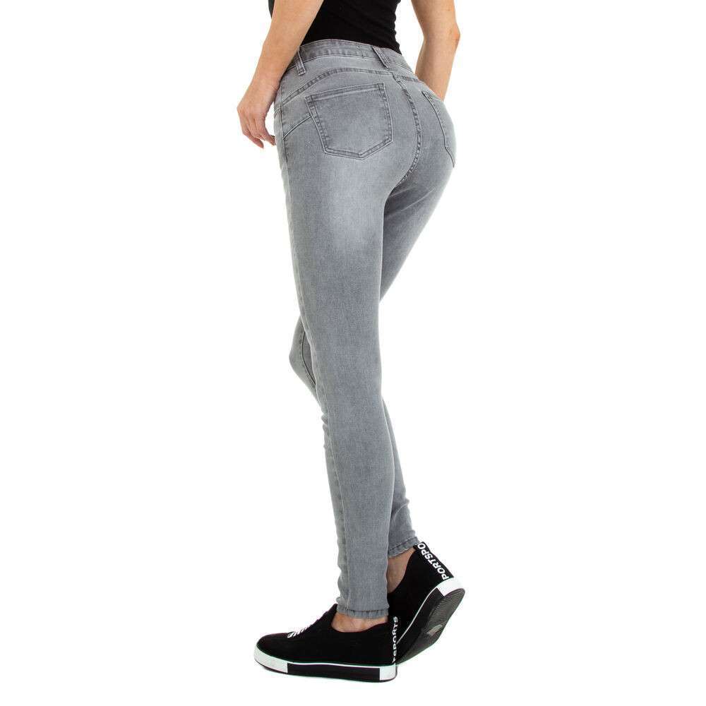 Blugi talie inalta Colorful Premium - albastru dama