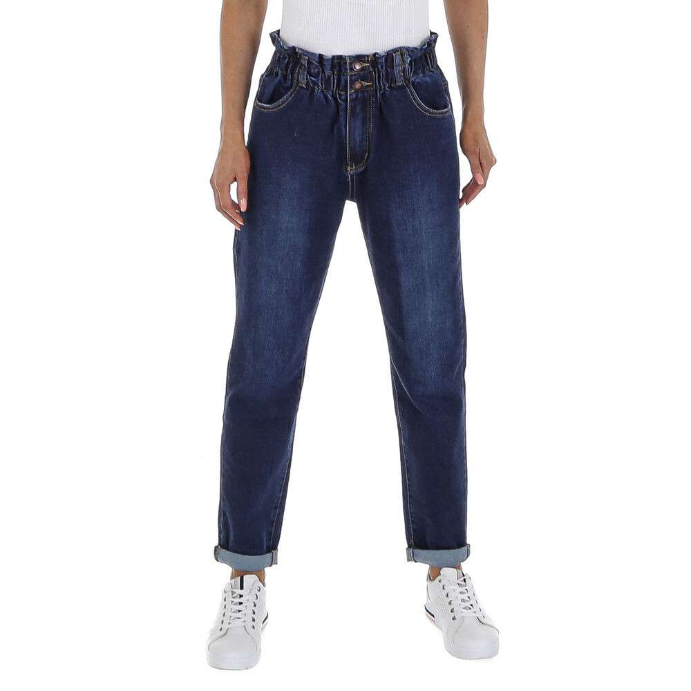 Blugi mom fit - DK.albastru dama