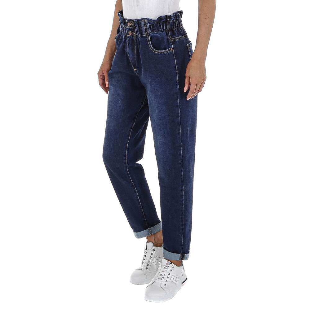 Blugi mom fit - DK.albastru dama