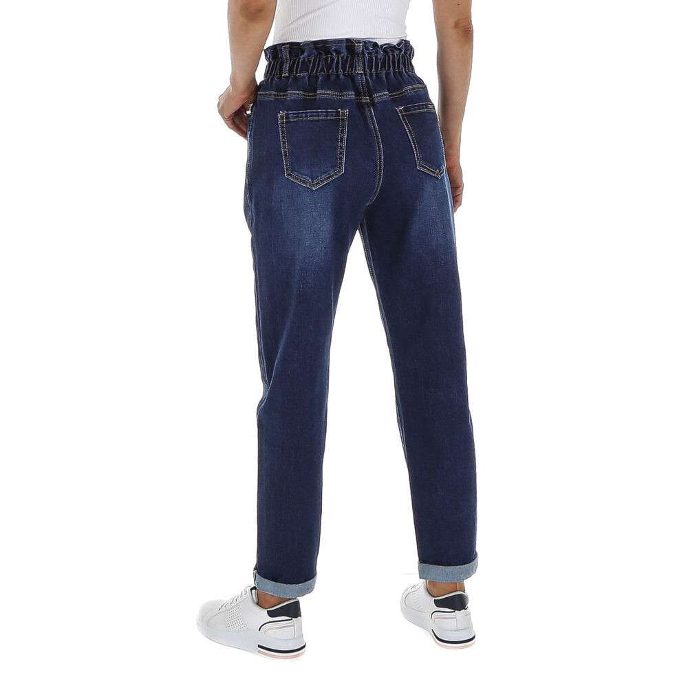 Blugi mom fit - DK.albastru dama