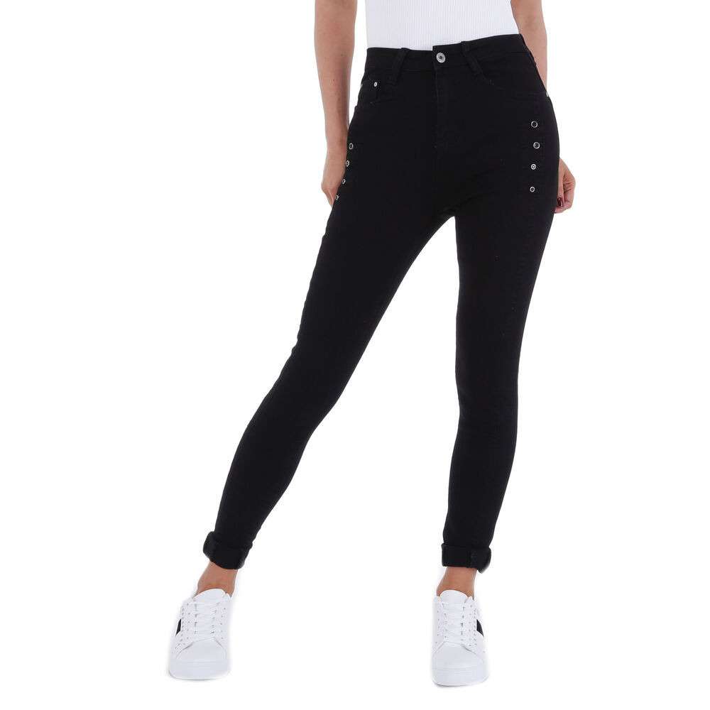 Blugi talie inalta Gallop - negru dama