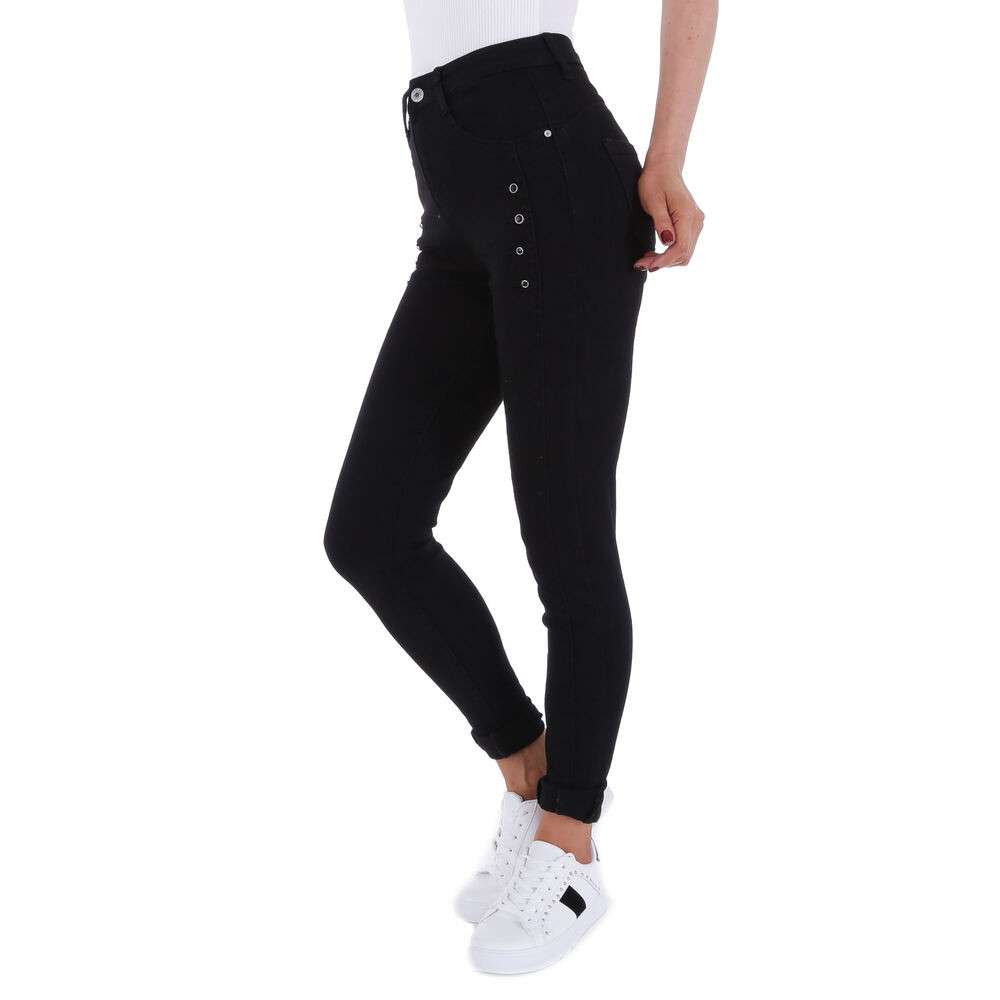 Blugi talie inalta Gallop - negru dama