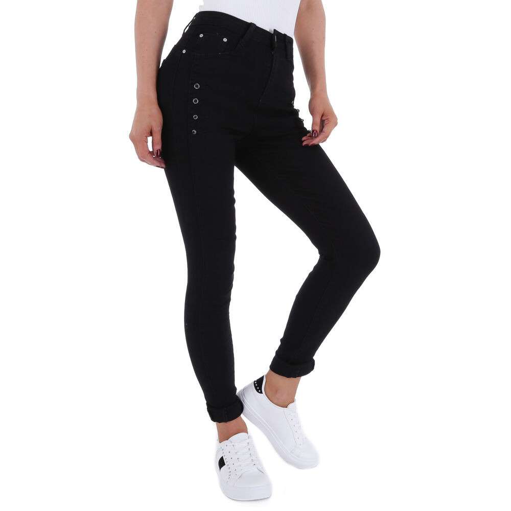 Blugi talie inalta Gallop - negru dama