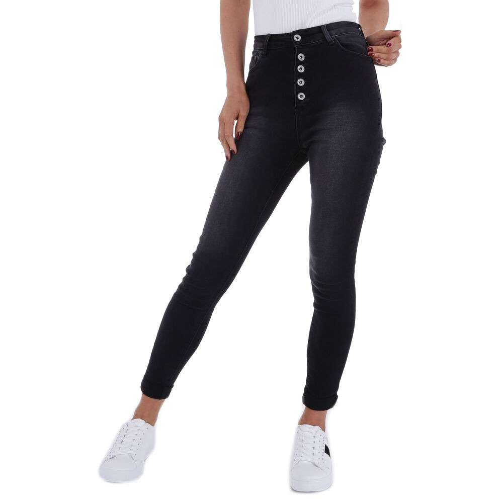 Blugi talie inalta Gallop - negru dama