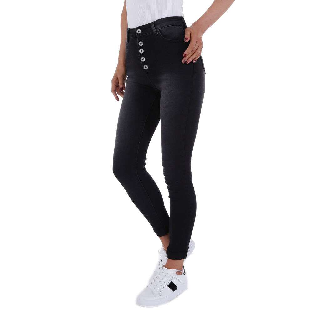 Blugi talie inalta Gallop - negru dama