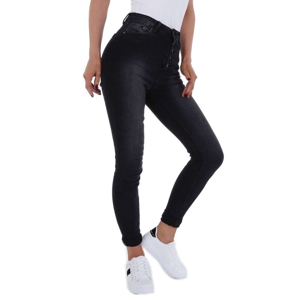 Blugi talie inalta Gallop - negru dama