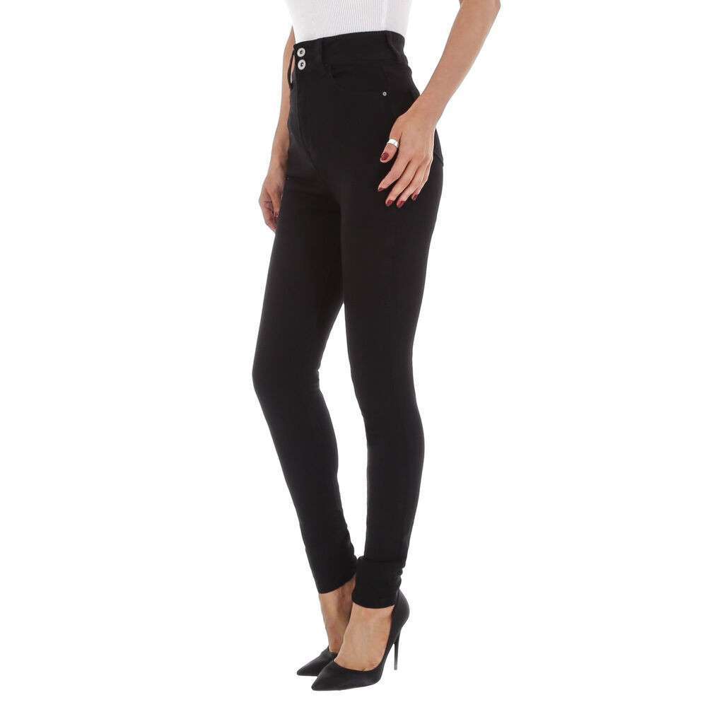 Blugi talie inalta GALLOP - negru dama