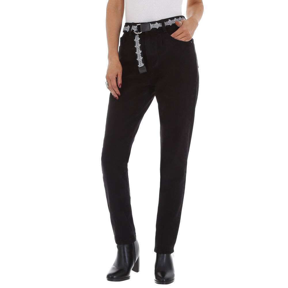 Blugi talie inalta GALLOP - negru dama