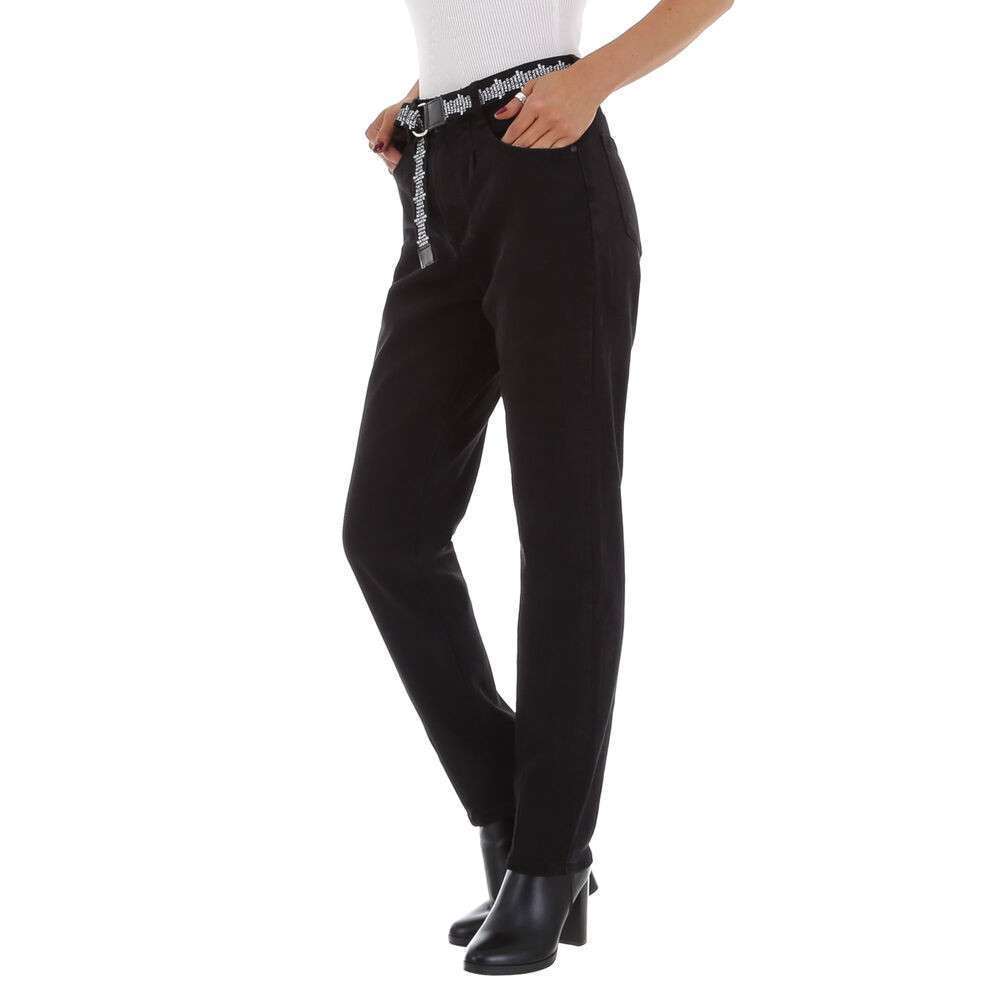 Blugi talie inalta GALLOP - negru dama