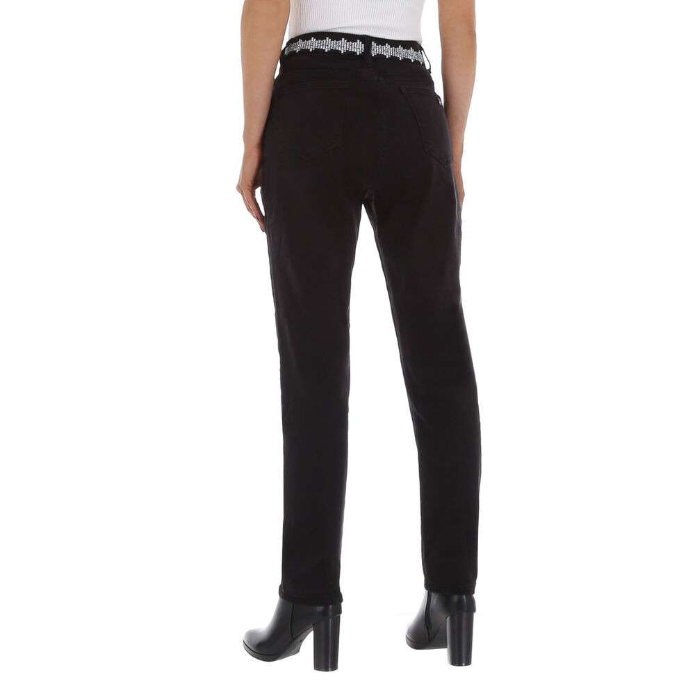 Blugi talie inalta GALLOP - negru dama