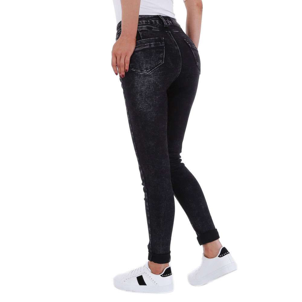 Blugi talie inalta Gollop - negru dama