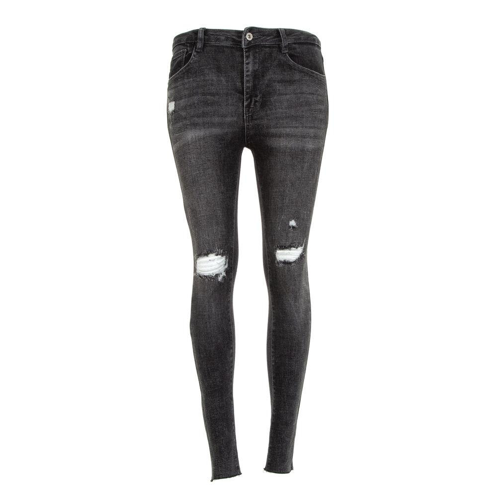 Blugi skinny talie inalta - negru dama